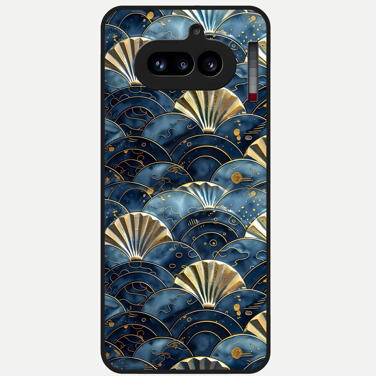  Golden Wave Luxe Glass Case For Nothing Phone 4A back cover – full design glossy printed glass finish