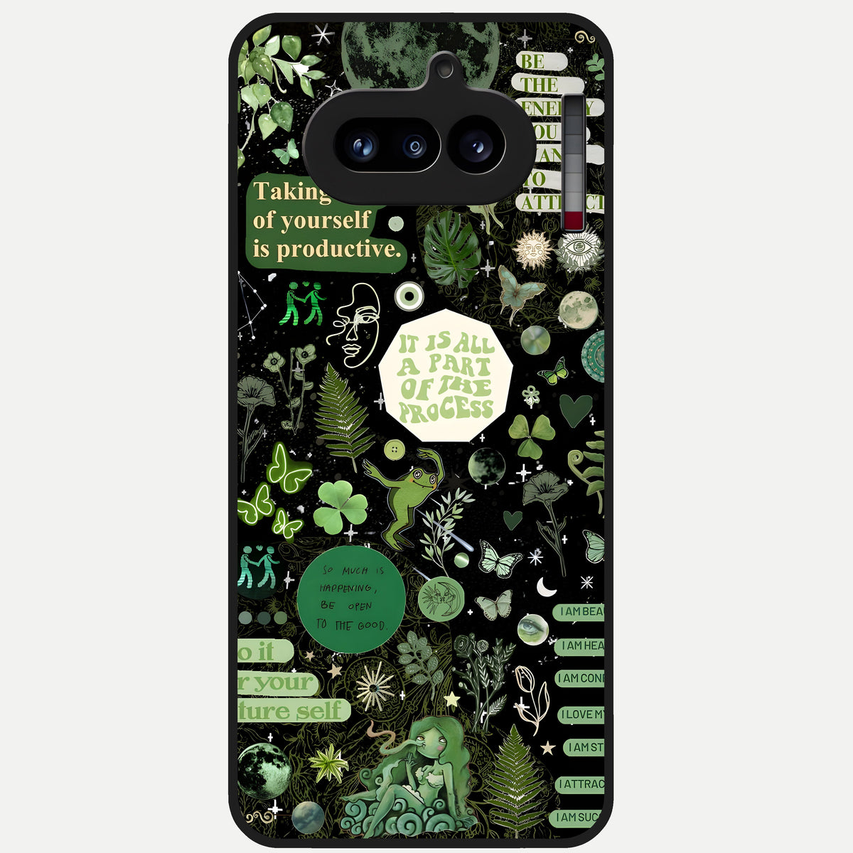  Green Mandala Pattern Glass Case For Nothing Phone 4A back cover – full design glossy printed glass finish