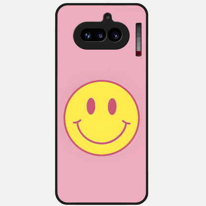  Happy Pink Mood Glass Case For Nothing Phone 4A back cover – full design glossy printed glass finish
