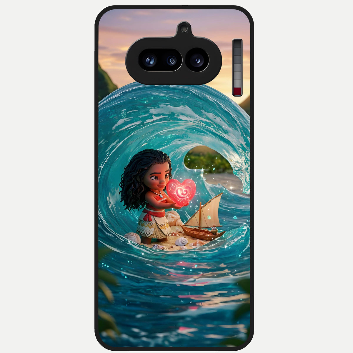  Heart of Ocean Glass Case For Nothing Phone 4A back cover – full design glossy printed glass finish
