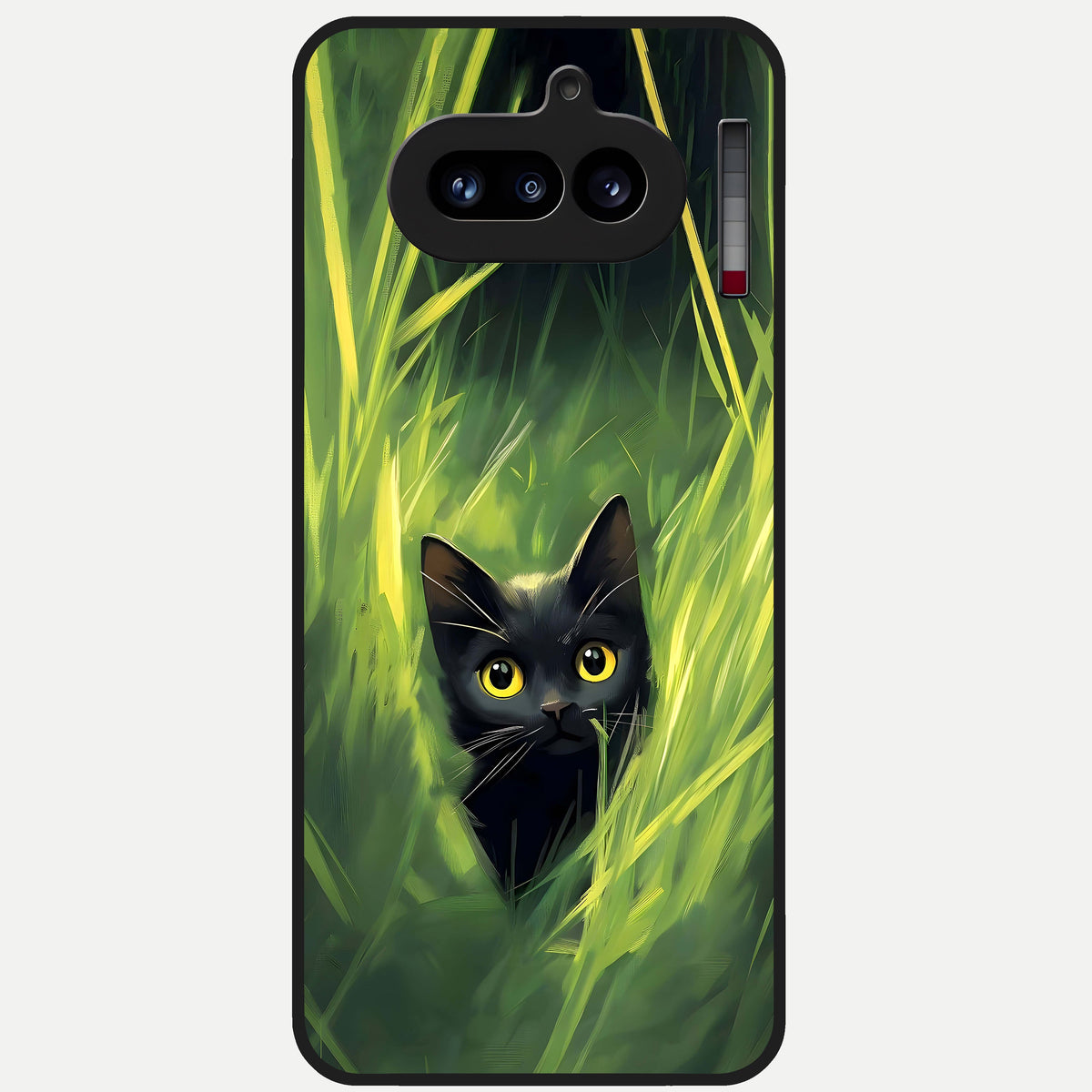  Hidden Cat Whisper Glass Case For Nothing Phone 4A back cover – full design glossy printed glass finish