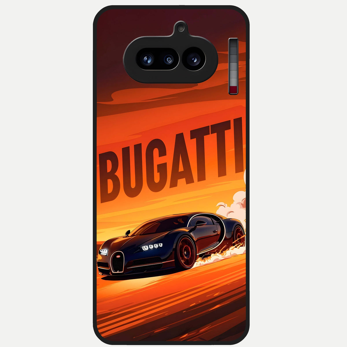  Inferno Bugatti Storm Glass Case For Nothing Phone 4A back cover – full design glossy printed glass finish