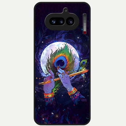  Krishna Hands Art Glass Case For Nothing Phone 4A back cover – full design glossy printed glass finish