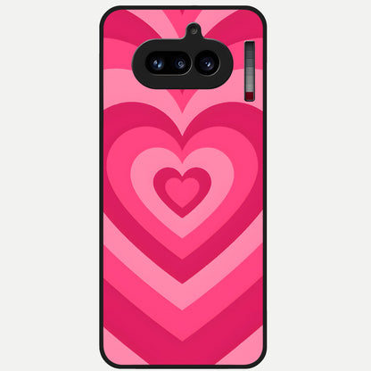  Layered Love Hearts Glass Case For Nothing Phone 4A back cover – full design glossy printed glass finish