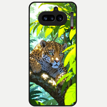  Leopard in Jungle Glass Case For Nothing Phone 4A back cover – full design glossy printed glass finish