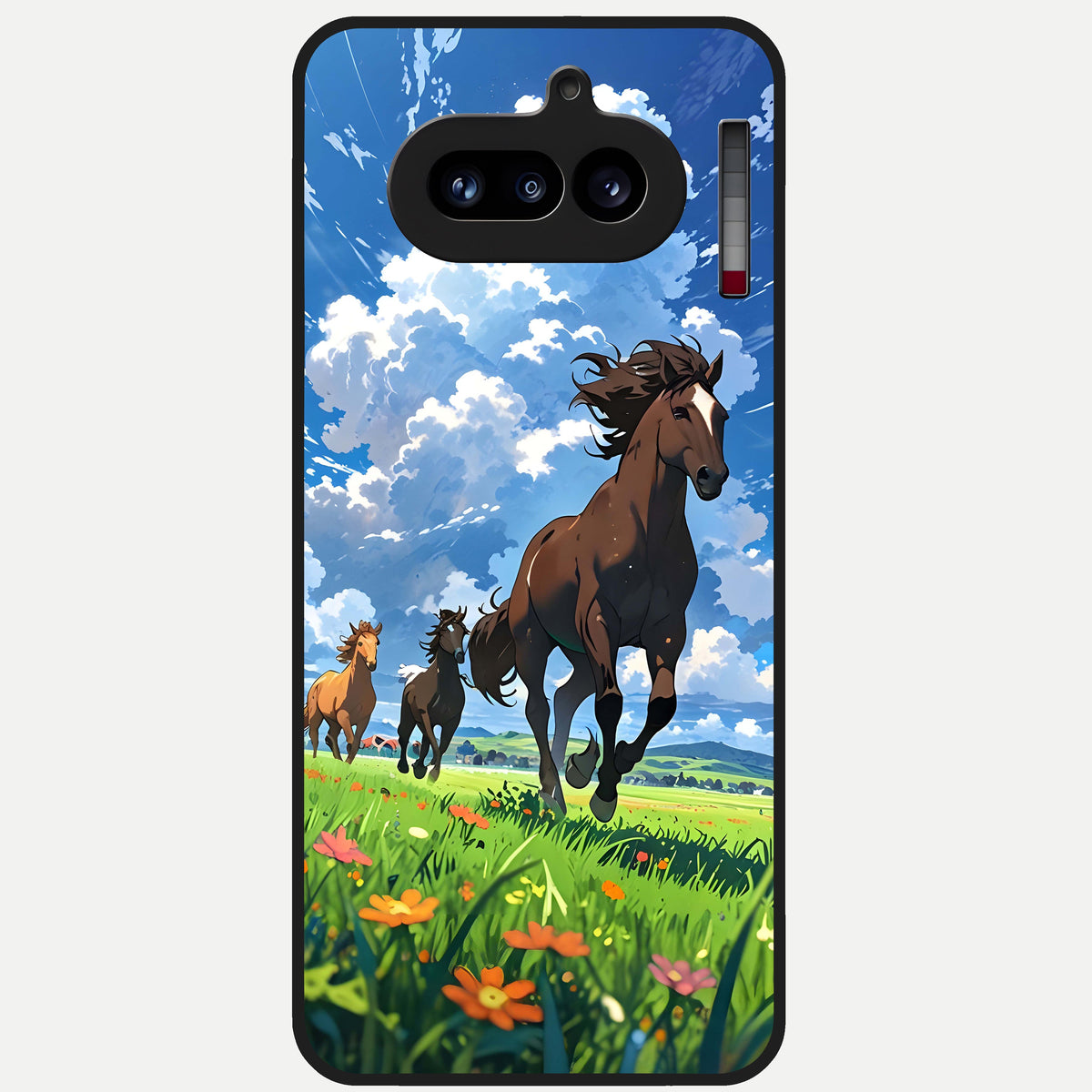  Majestic Horses Galloping Glass Case For Nothing Phone 4A back cover – full design glossy printed glass finish