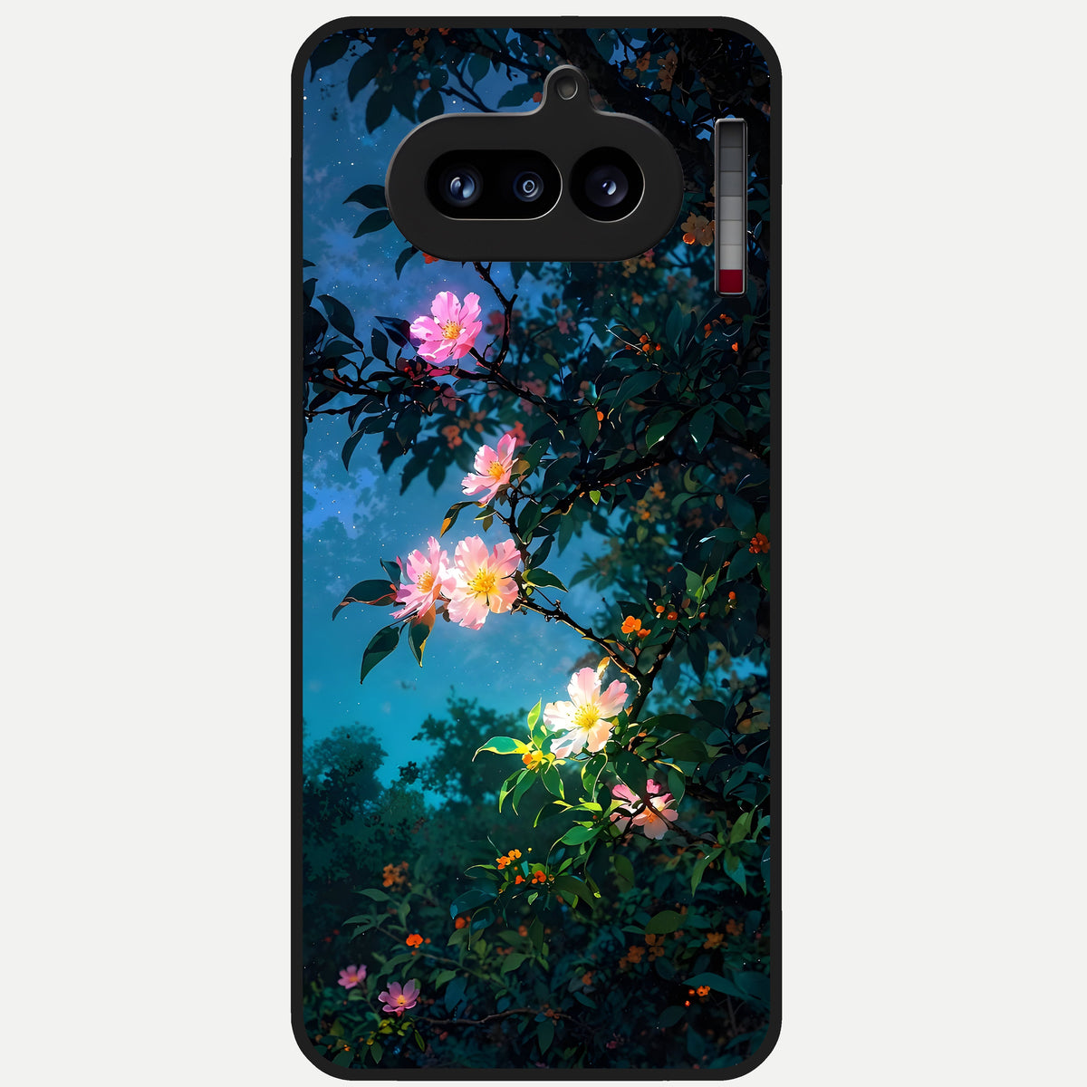  Midnight Bloom Glow Glass Case For Nothing Phone 4A back cover – full design glossy printed glass finish