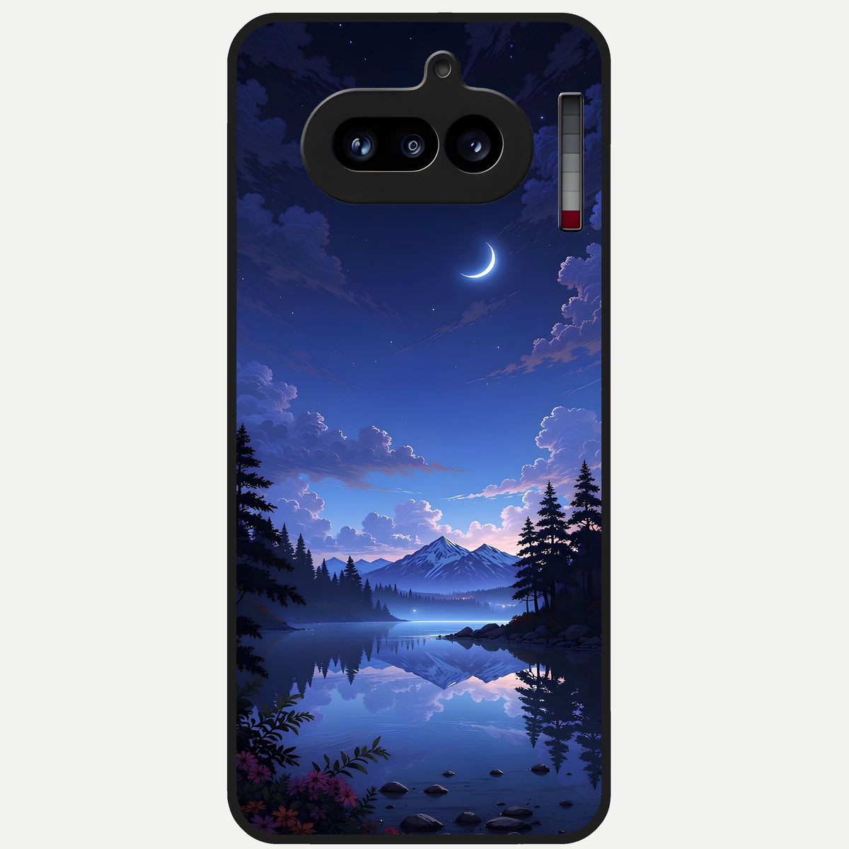  Midnight Lake Peace Glass Case For Nothing Phone 4A back cover – full design glossy printed glass finish