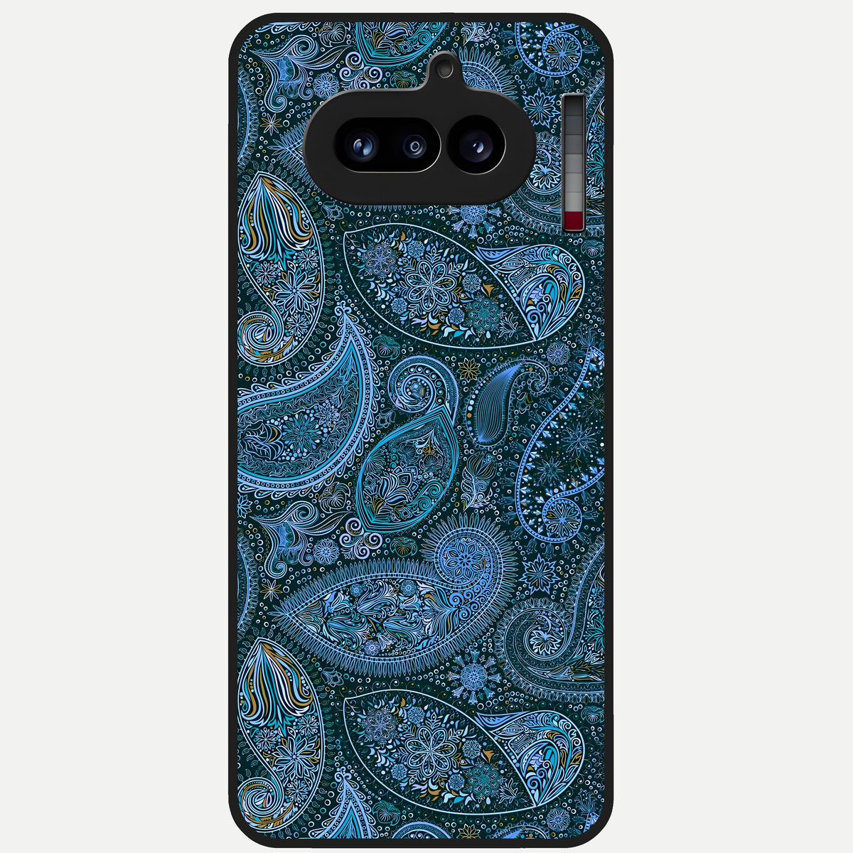  Midnight Paisley Glow Glass Case For Nothing Phone 4A back cover – full design glossy printed glass finish