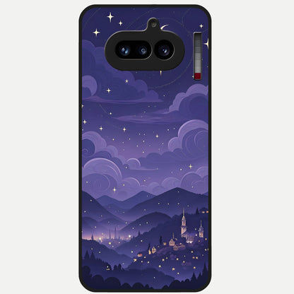  Minimal Night View Glass Case For Nothing Phone 4A back cover – full design glossy printed glass finish