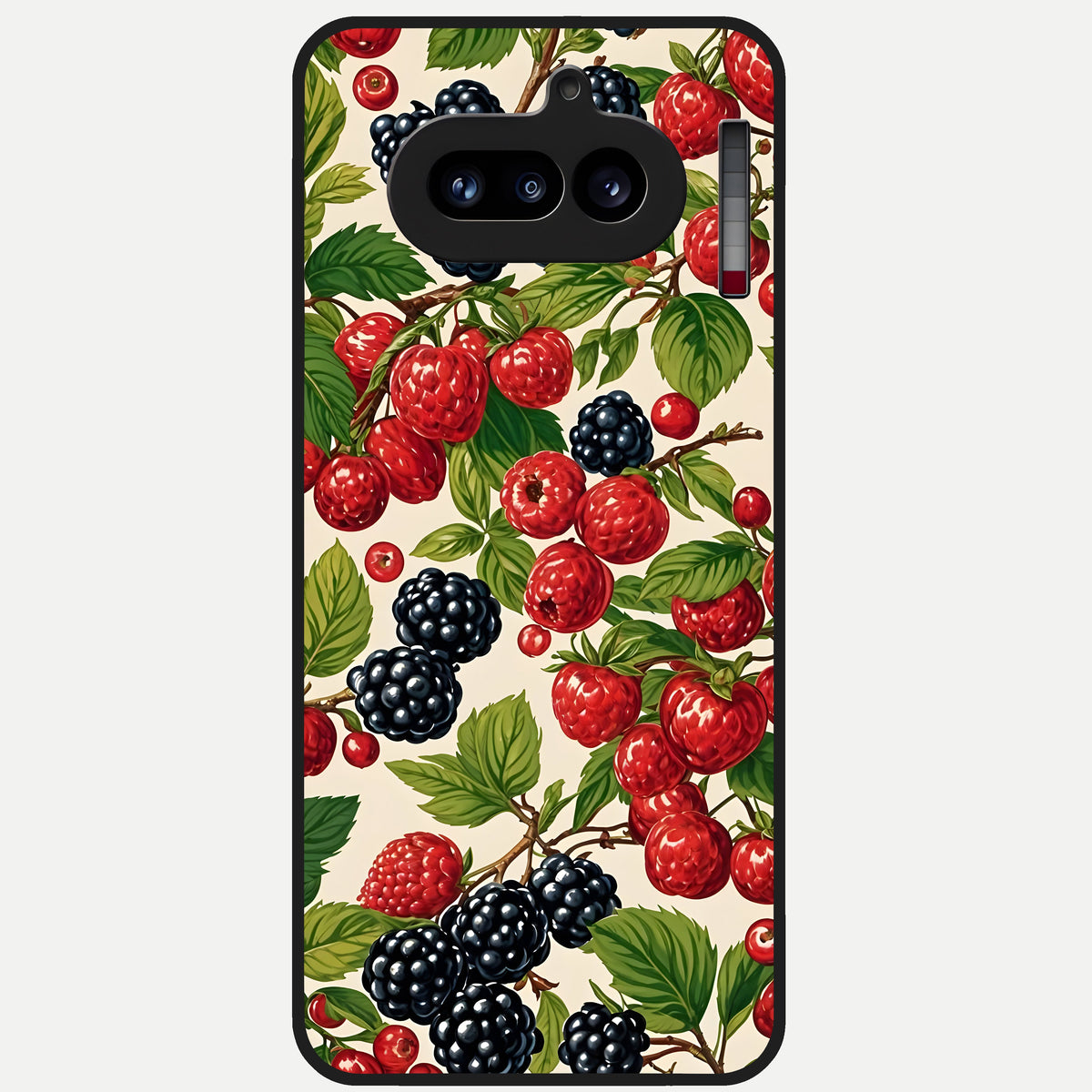  Mixed Berry Collage Glass Case For Nothing Phone 4A back cover – full design glossy printed glass finish
