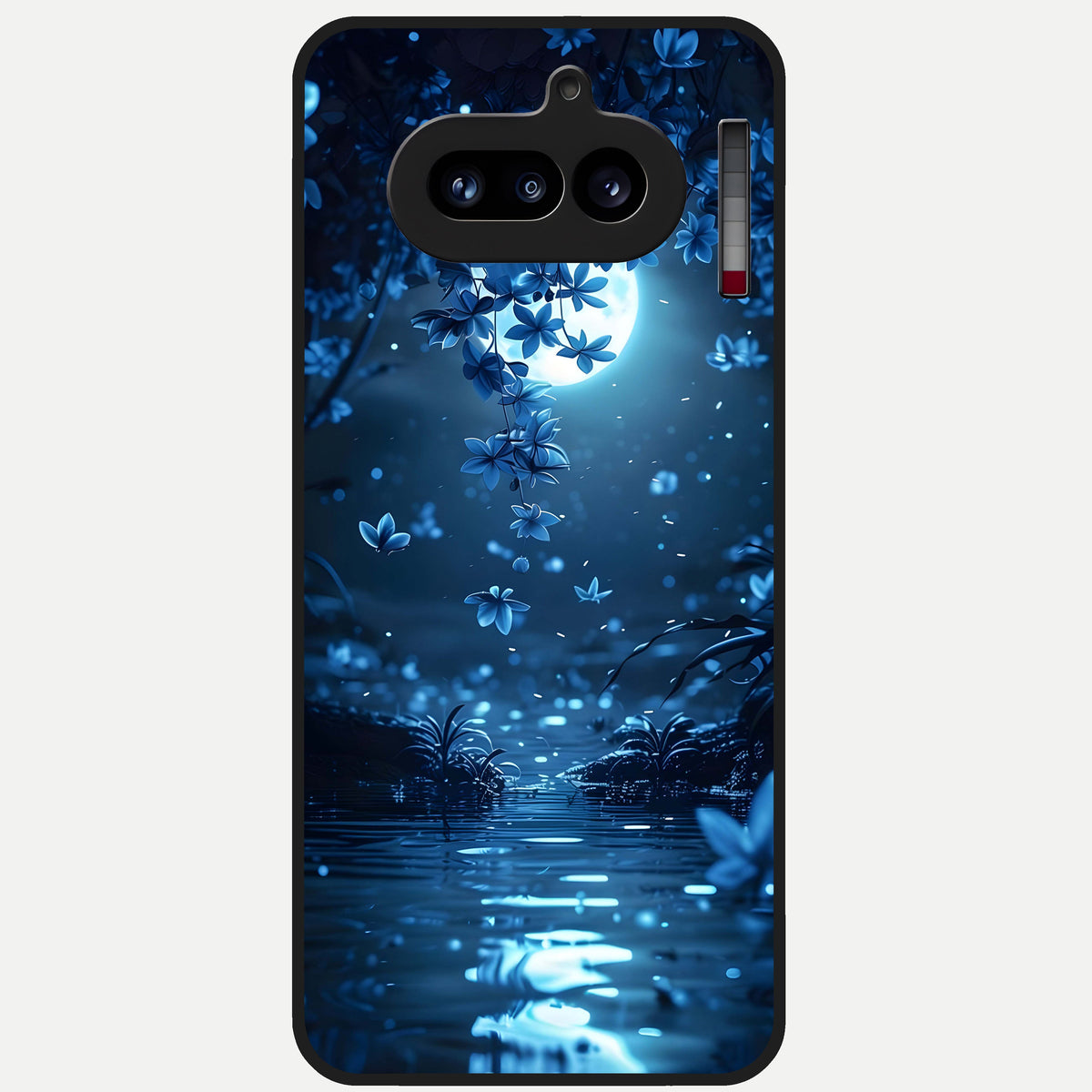  Moonlight Petal Dream Glass Case For Nothing Phone 4A back cover – full design glossy printed glass finish