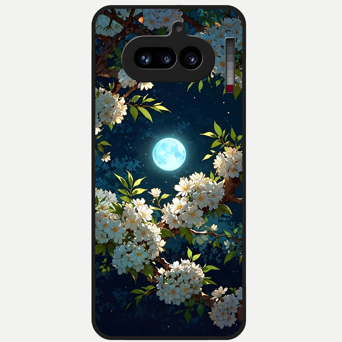  Moonlit Blossom Dream Glass Case For Nothing Phone 4A back cover – full design glossy printed glass finish