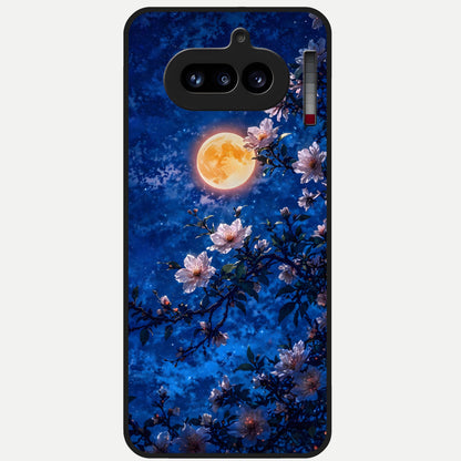  Moonlit Blossoms Night Glass Case For Nothing Phone 4A back cover – full design glossy printed glass finish