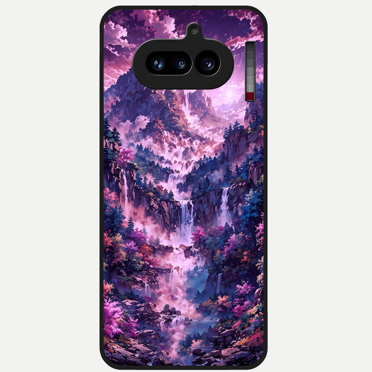 Mystic Cascade Peaks Glass Case For Nothing Phone 4A back cover – full design glossy printed glass finish