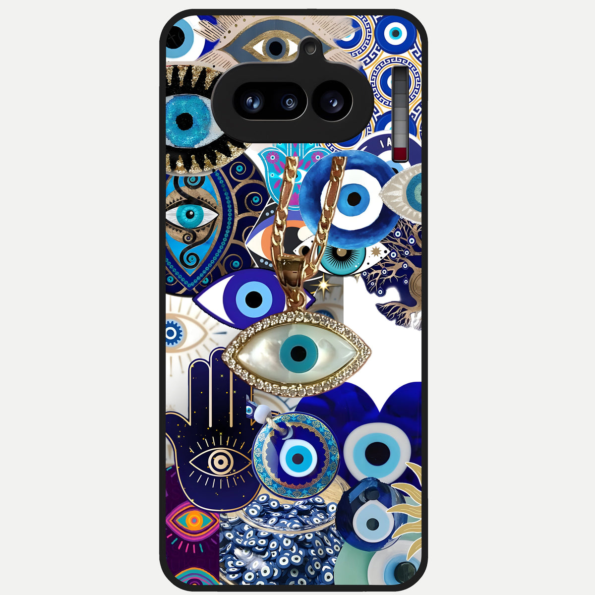  Mystic Charm Eye Glass Case For Nothing Phone 4A back cover – full design glossy printed glass finish