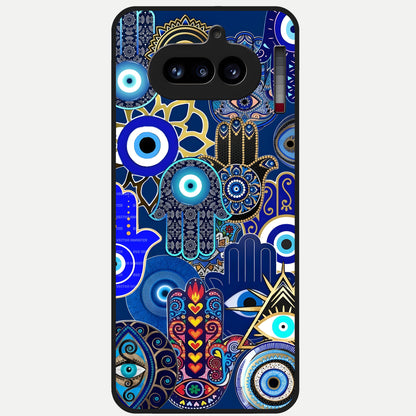  Mystic Palm Guard Glass Case For Nothing Phone 4A back cover – full design glossy printed glass finish