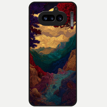  Mystic Valley Light Glass Case For Nothing Phone 4A back cover – full design glossy printed glass finish