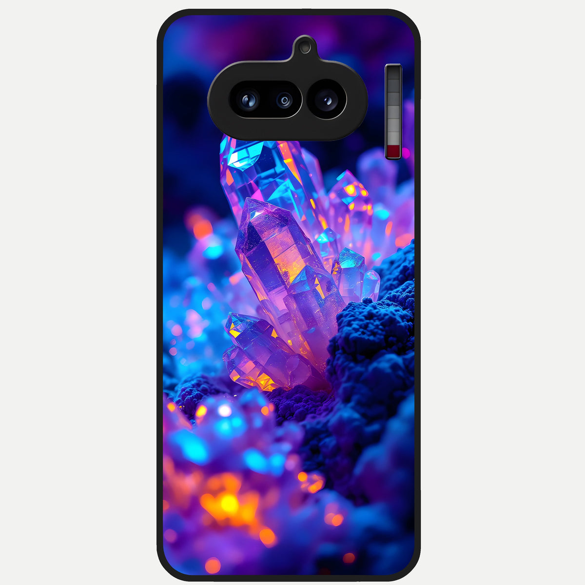  Neon Aura Shards Glass Case For Nothing Phone 4A back cover – full design glossy printed glass finish