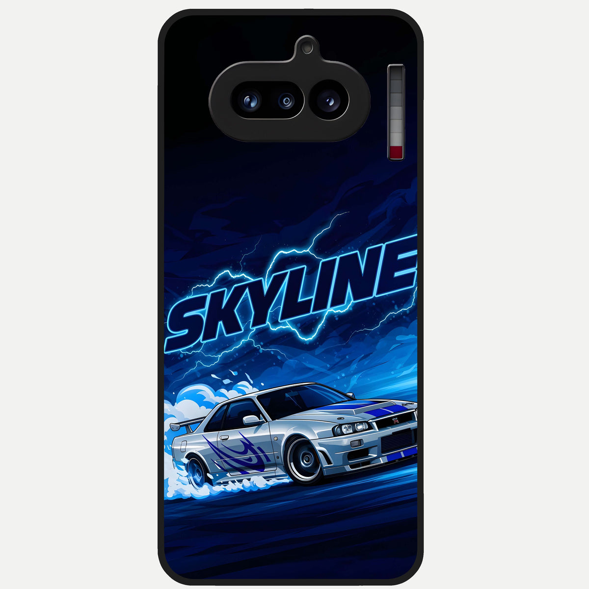  Neon Drift Beast Glass Case For Nothing Phone 4A back cover – full design glossy printed glass finish