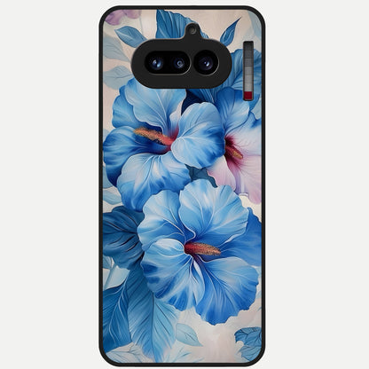  Ocean Hibiscus Grace Glass Case For Nothing Phone 4A back cover – full design glossy printed glass finish
