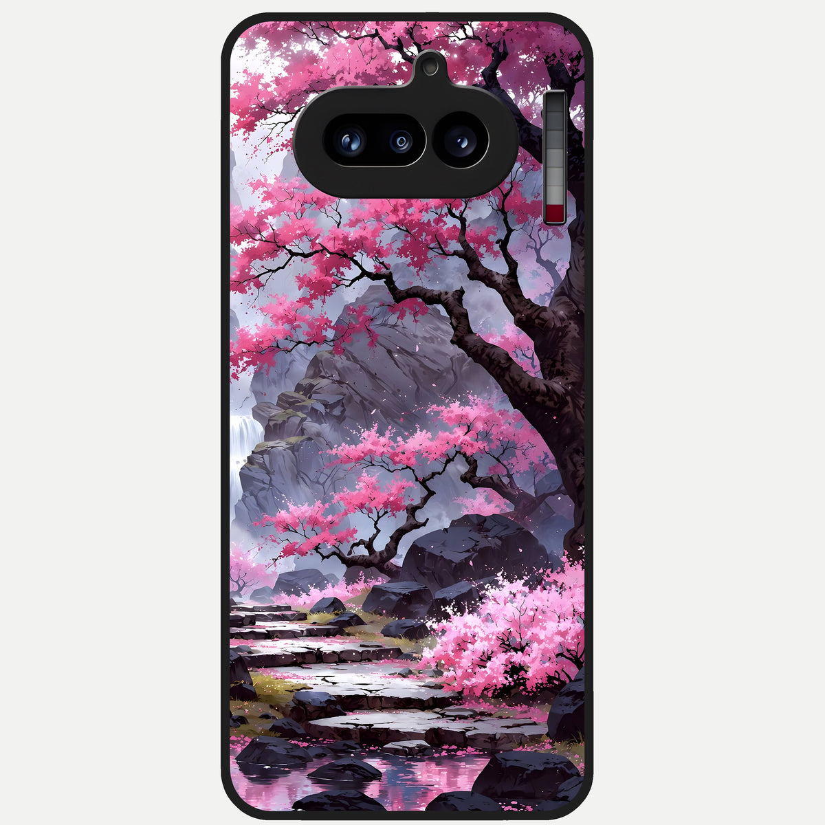  Pink Sunflower Glow Glass Case For Nothing Phone 4A back cover – full design glossy printed glass finish