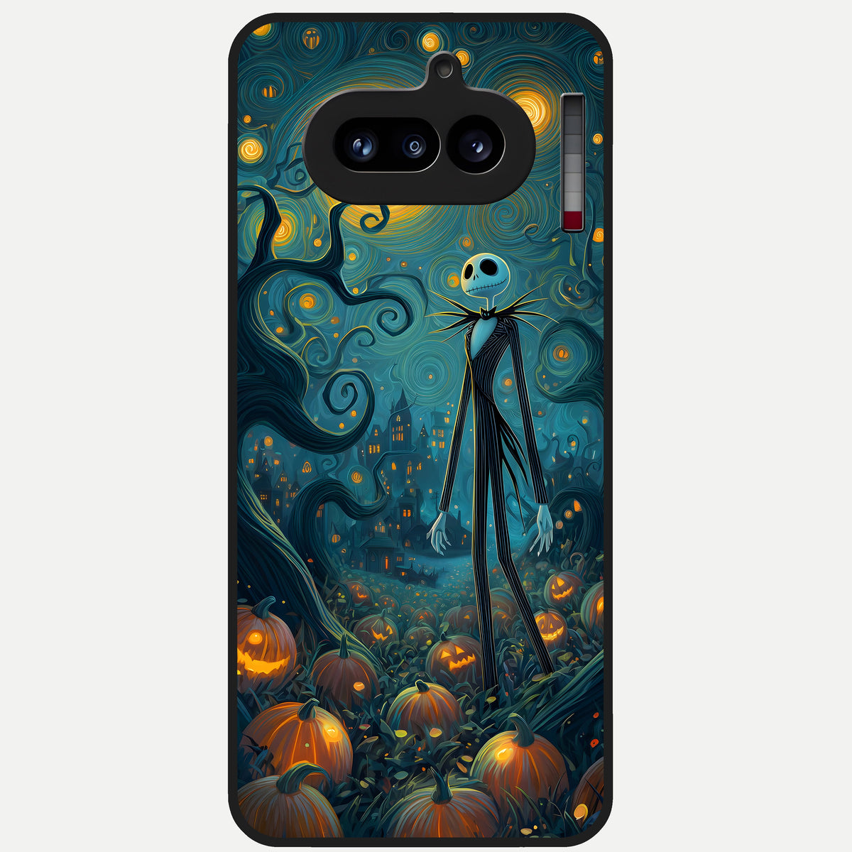  Pumpkin Moon Night Glass Case For Nothing Phone 4A back cover – full design glossy printed glass finish