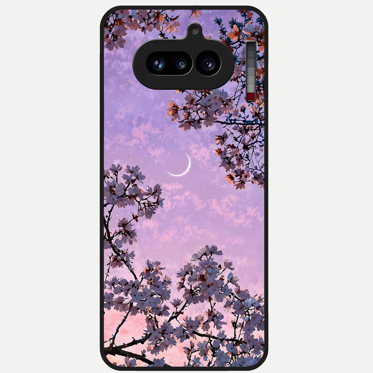  Purple Serenity Moon Glass Case For Nothing Phone 4A back cover – full design glossy printed glass finish