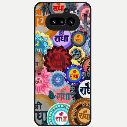  Radha Divine Bloom Glass Case For Nothing Phone 4A back cover – full design glossy printed glass finish