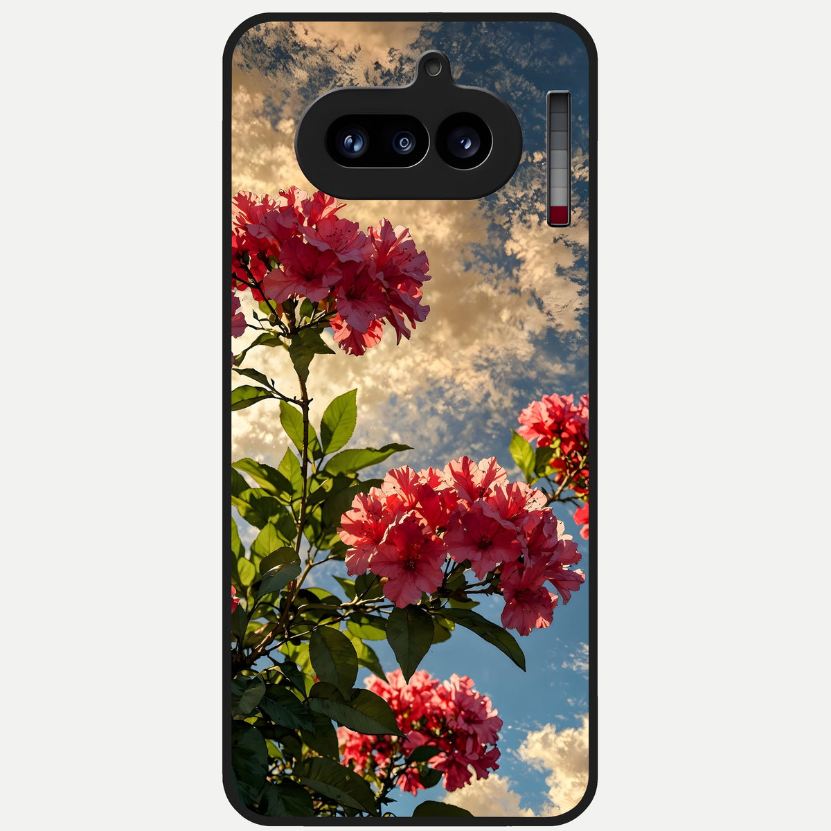  Red And White Marble Glass Case For Nothing Phone 4A back cover – full design glossy printed glass finish