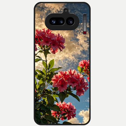  Red And White Marble Glass Case For Nothing Phone 4A back cover – full design glossy printed glass finish