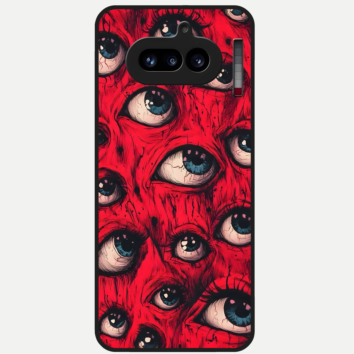  Red Cherries Pattern Glass Case For Nothing Phone 4A back cover – full design glossy printed glass finish
