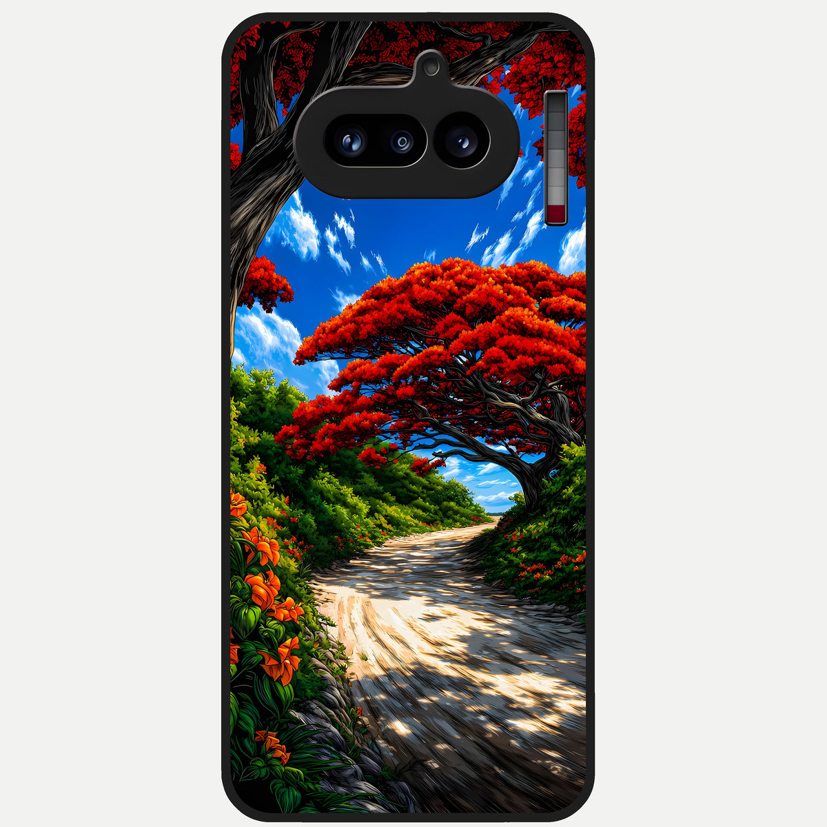  Red Eyes Pattern Glass Case For Nothing Phone 4A back cover – full design glossy printed glass finish