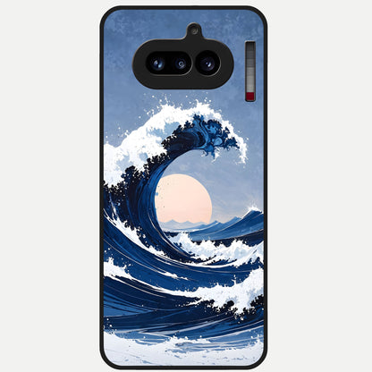  Rising Tide Power Glass Case For Nothing Phone 4A back cover – full design glossy printed glass finish