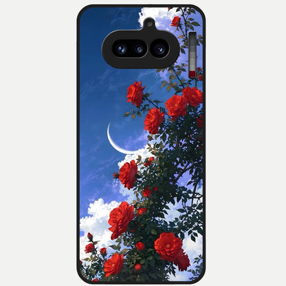 Rose Drift Flowers Glass Case For Nothing Phone 4A back cover – full design glossy printed glass finish