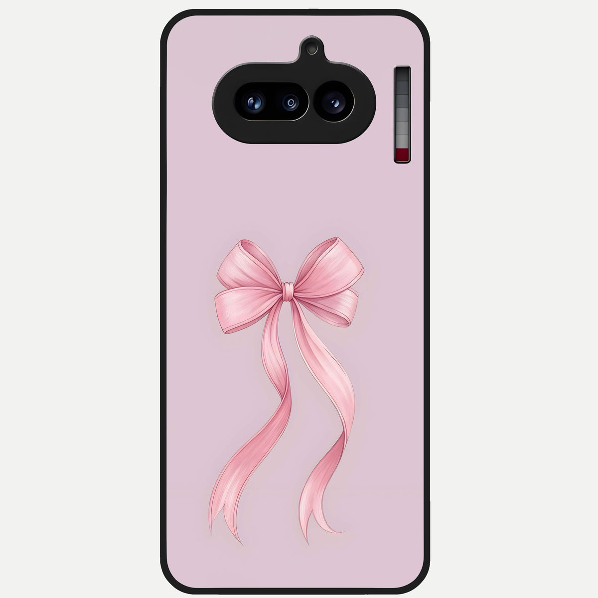  Soft Blush Bow Glass Case For Nothing Phone 4A back cover – full design glossy printed glass finish