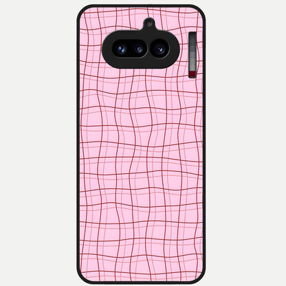  Soft Grid Bliss Glass Case For Nothing Phone 4A back cover – full design glossy printed glass finish