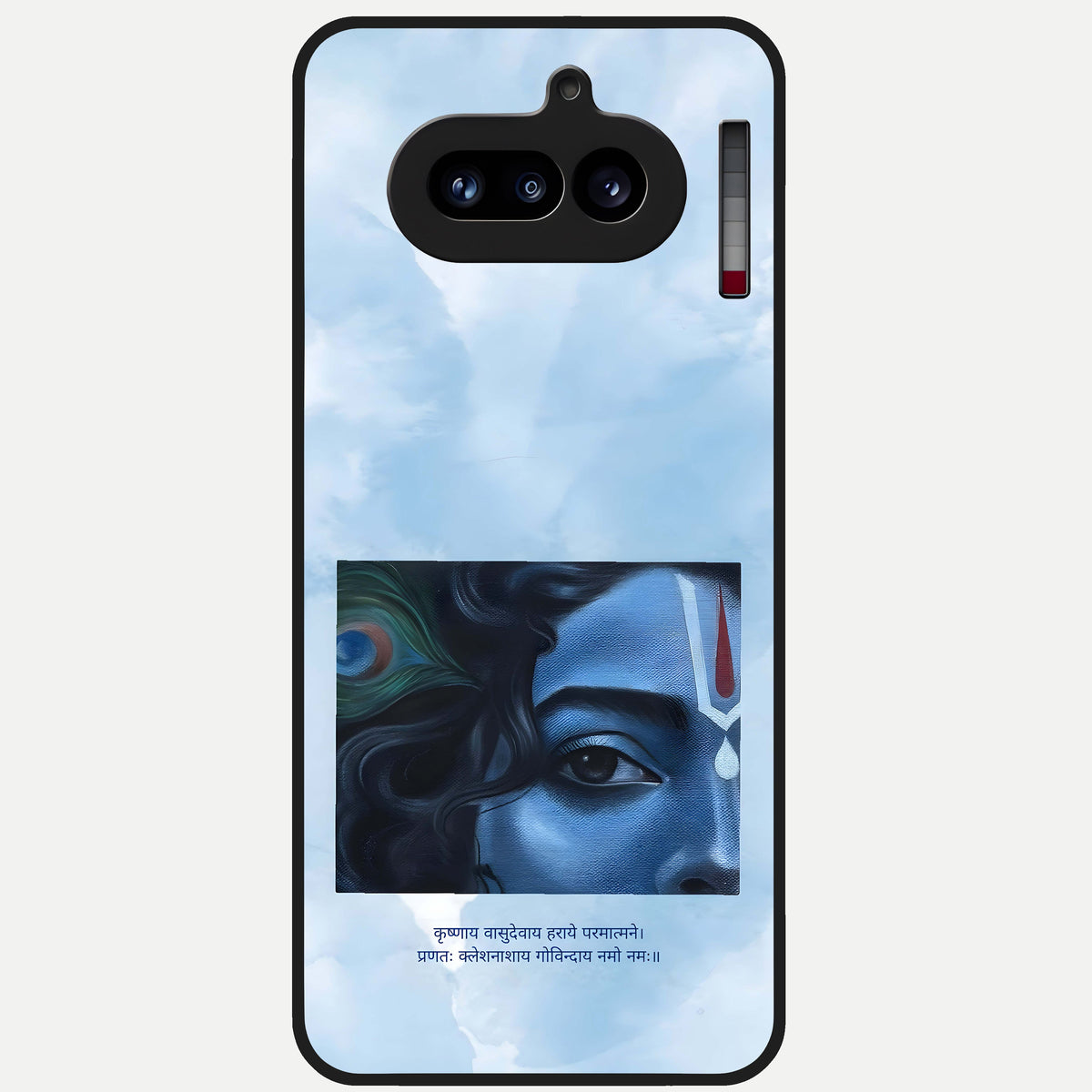  Spiritual Krishna Glass Case For Nothing Phone 4A back cover – full design glossy printed glass finish
