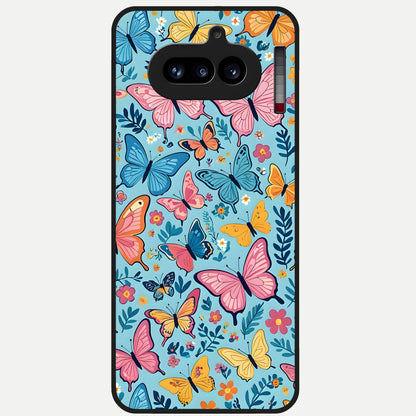  Spring Wing Garden Glass Case For Nothing Phone 4A back cover – full design glossy printed glass finish