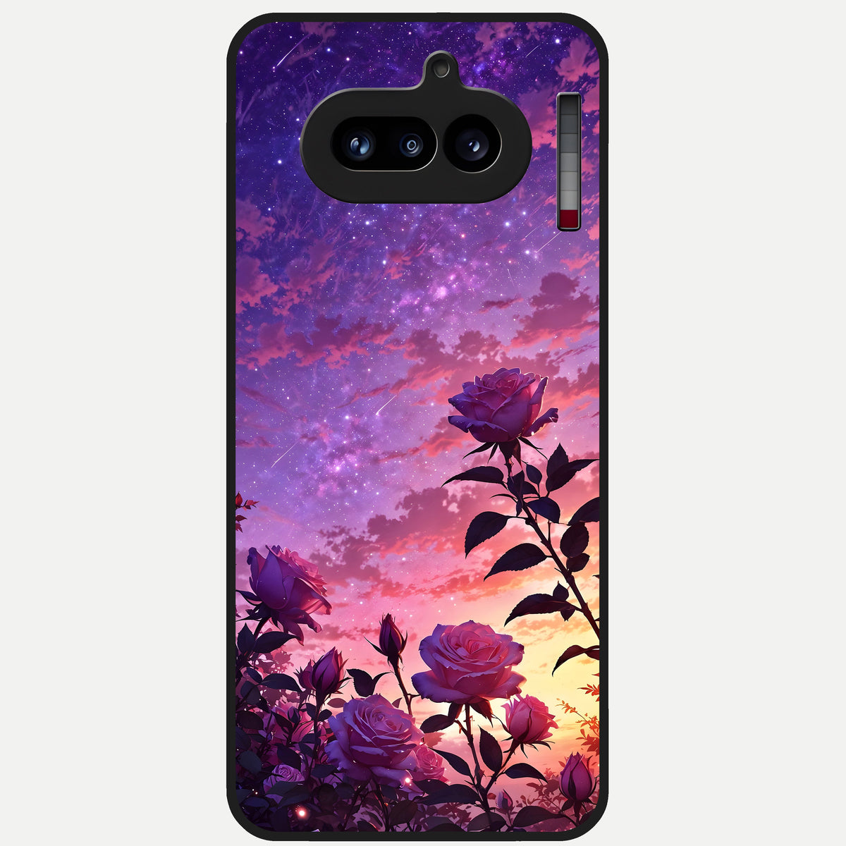  Starlit Rose Twilight Glass Case For Nothing Phone 4A back cover – full design glossy printed glass finish