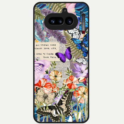  Storm Path Bloom Glass Case For Nothing Phone 4A back cover – full design glossy printed glass finish