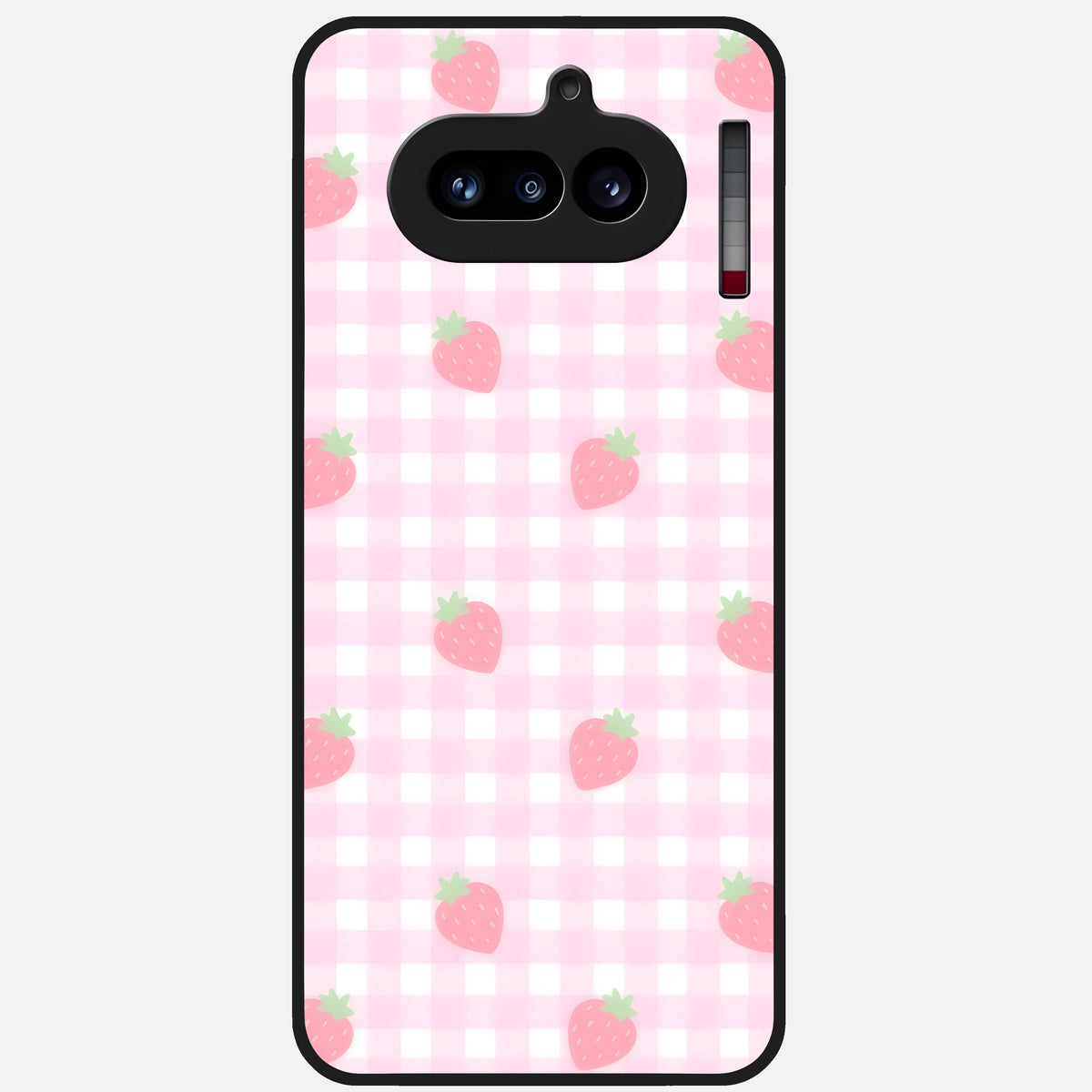  Strawberry Picnic Love Glass Case For Nothing Phone 4A back cover – full design glossy printed glass finish