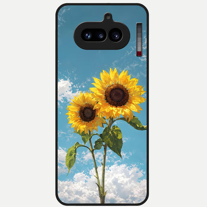  Sunlit Daisy Glow Glass Case For Nothing Phone 4A back cover – full design glossy printed glass finish