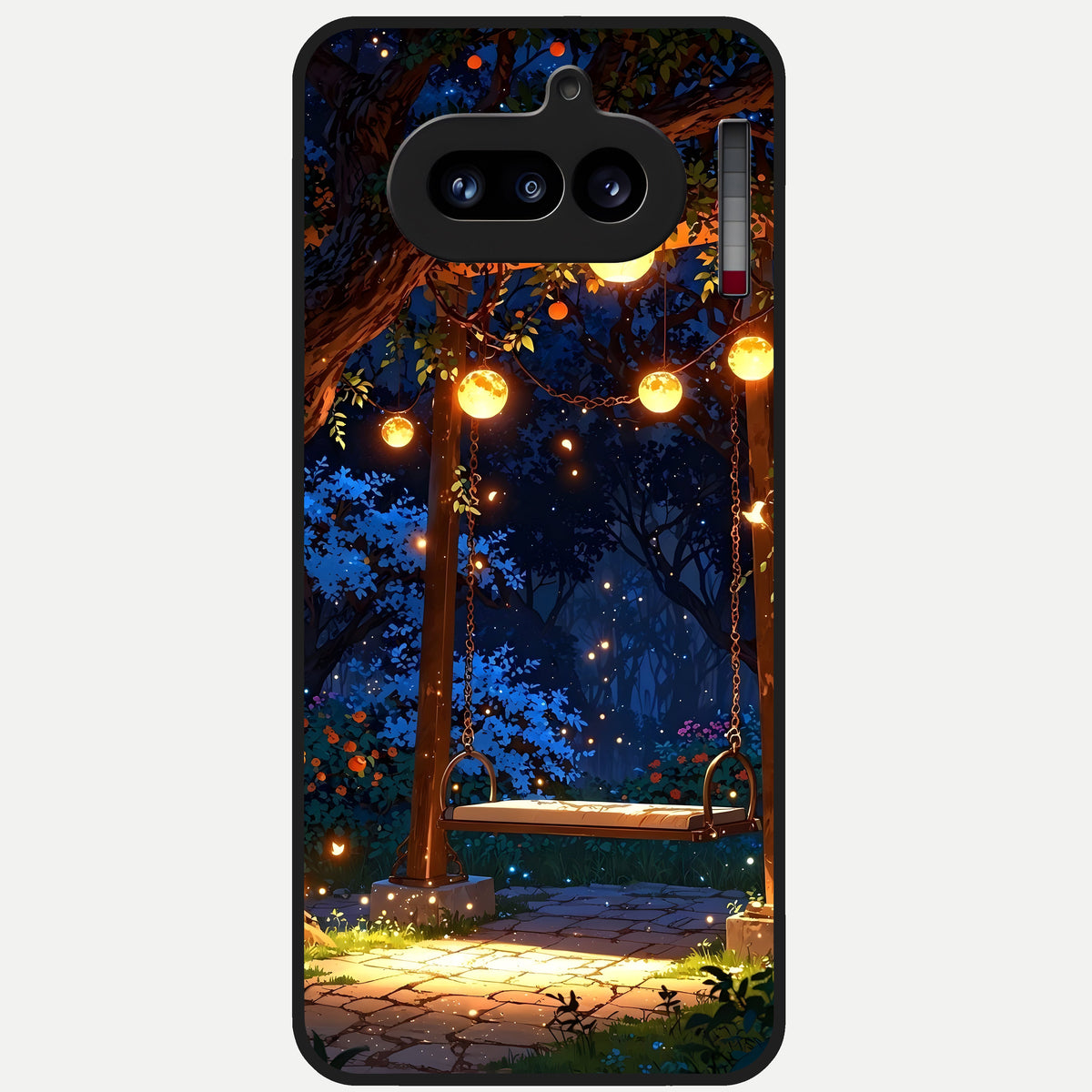  Twilight Garden Swing Glass Case For Nothing Phone 4A back cover – full design glossy printed glass finish