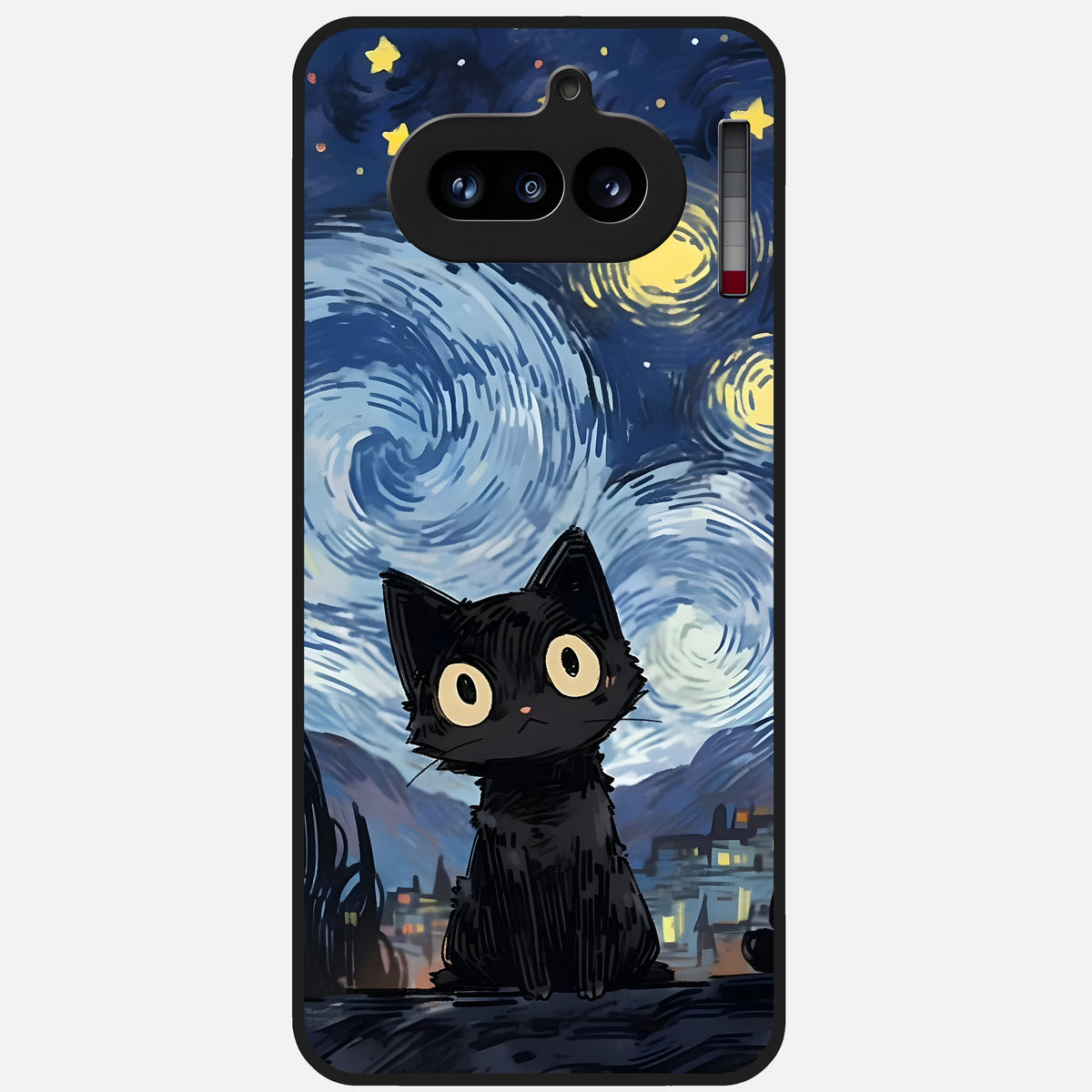  Van Gogh Cat Glass Case For Nothing Phone 4A back cover – full design glossy printed glass finish