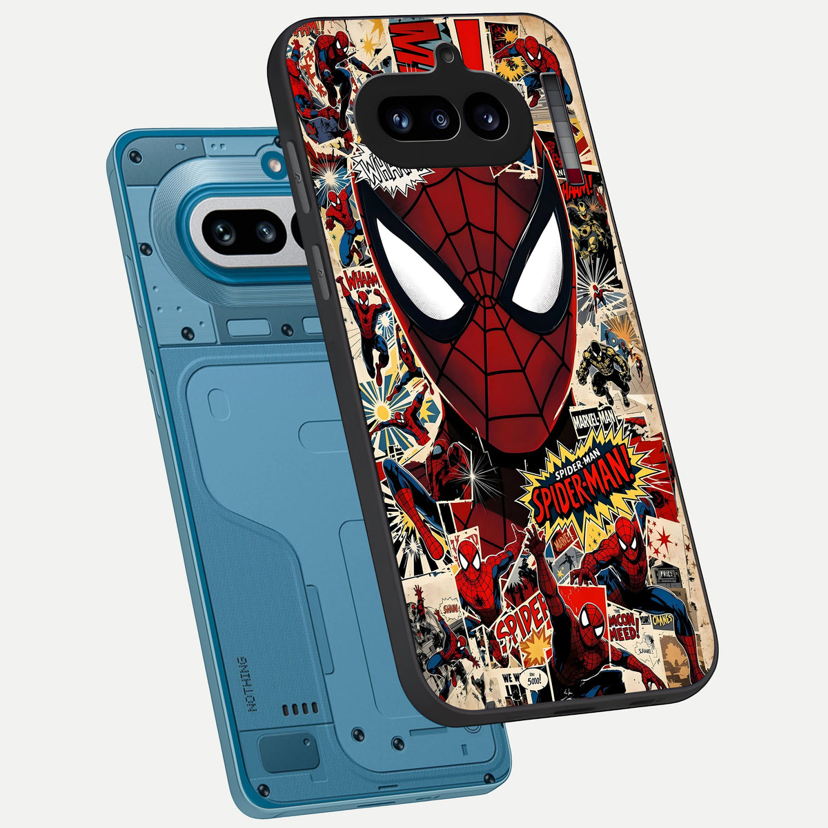  Aesthetic Wonder Spider phone case For Nothing Phone 4A showing premium glass back cover with detailed artwork