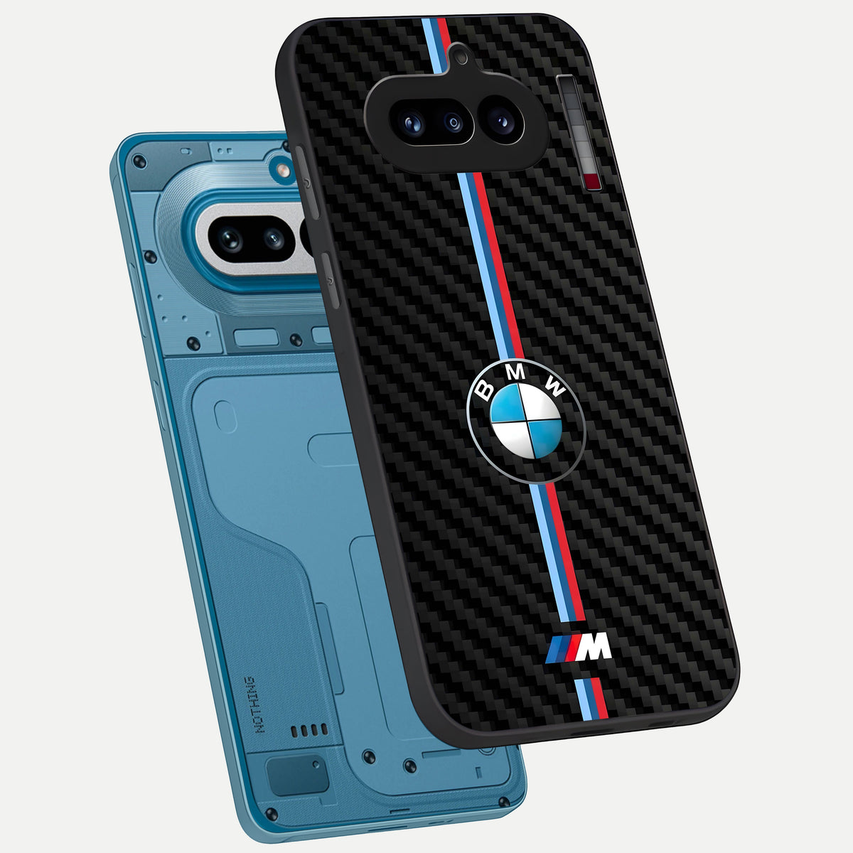  BMW Pattern phone case For Nothing Phone 4A showing premium glass back cover with detailed artwork