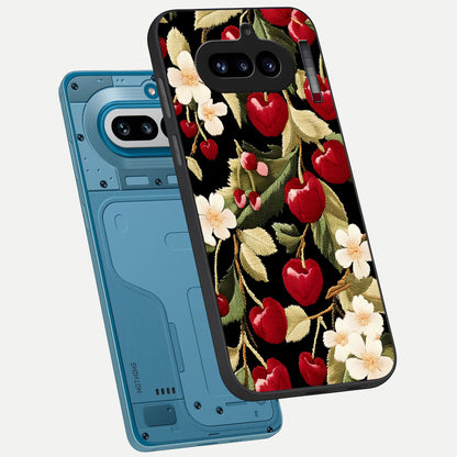  Blooming Spendor Bird phone case For Nothing Phone 4A showing premium glass back cover with detailed artwork