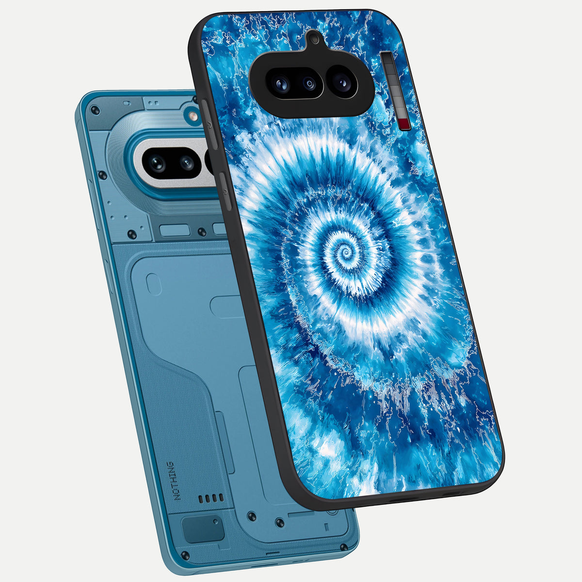  Blue Galaxy Wave phone case For Nothing Phone 4A showing premium glass back cover with detailed artwork