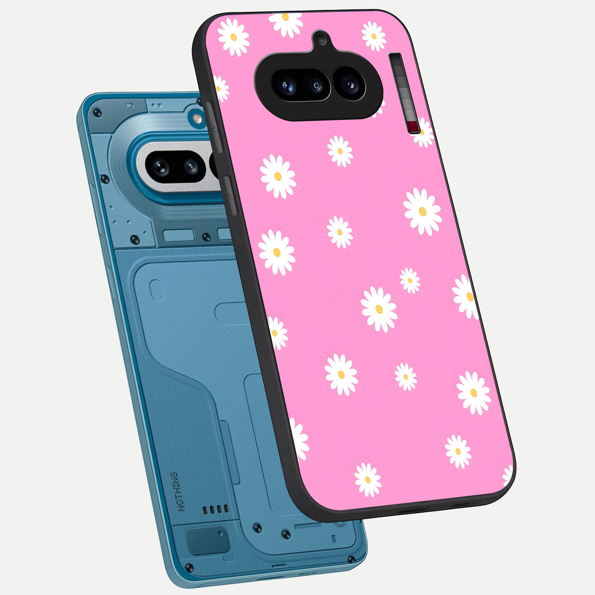  Bubblegum Daisy Pop phone case For Nothing Phone 4A showing premium glass back cover with detailed artwork